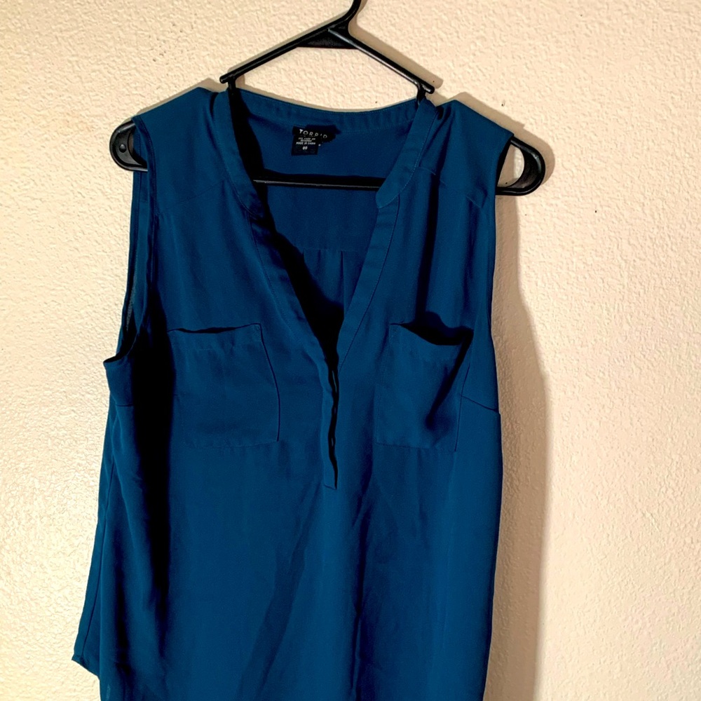 Blue Torrid Short Sleeve Shirt Top